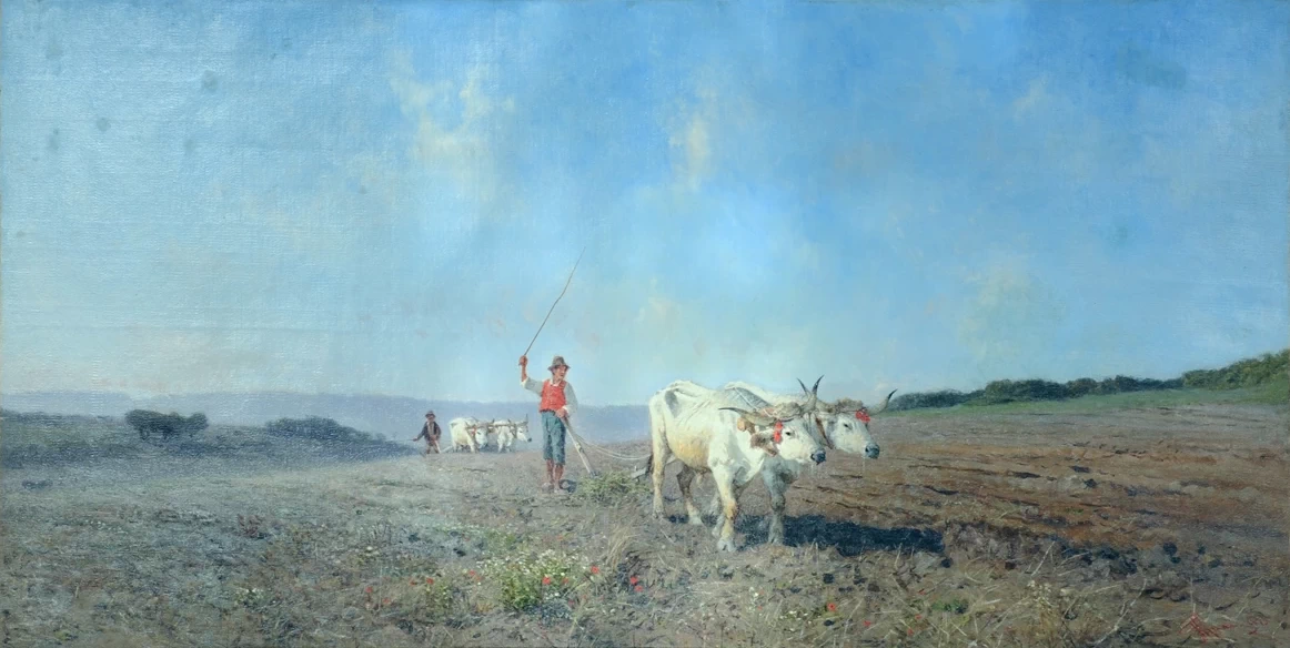 Buoi all'aratro - Museo Irpino in Carcere Borbonico
